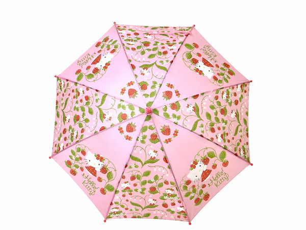 Parapluie enfant Hello Kitty – 48 cm. Parapluie automatique aux motifs kawaii, sous licence officielle Sanrio. Parfait pour protéger les enfants avec style.