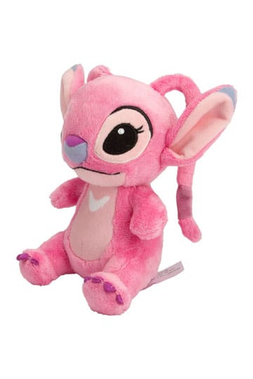"Peluche Angel Mini (15 cm) – Lilo & Stitch. Angel en version peluche ultra-douce, fidèle à son design dans l’univers Disney. Un incontournable pour les fans de Stitch !"