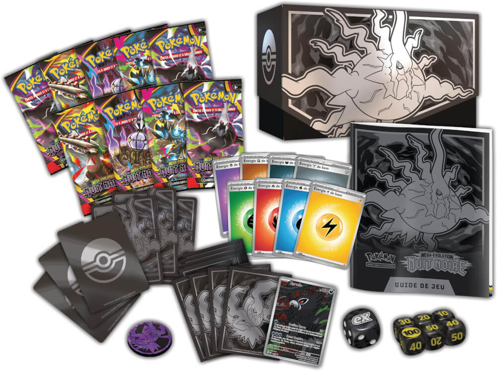 🌑⚡ Pokémon – Coffret Dresseur d’Élite – Méga-Évolution : Nuit Noire (ME05) – FR ⚡🌑