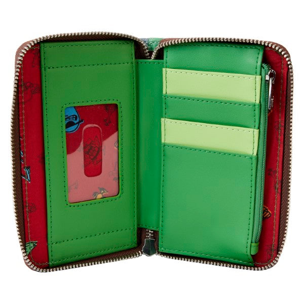 Portefeuille Loungefly – Foster’s Home for Imaginary Friends – Mac & Blue – 12 x 10 cm. Portefeuille vert coloré avec Mac, Blue et la maison Foster. Parfait pour les fans de Cartoon Network et les nostalgiques.