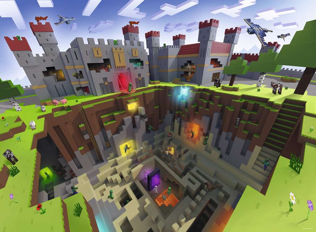 🧩 Puzzle XXL – Minecraft – 300 pièces – Format enfant 9+ 🧩