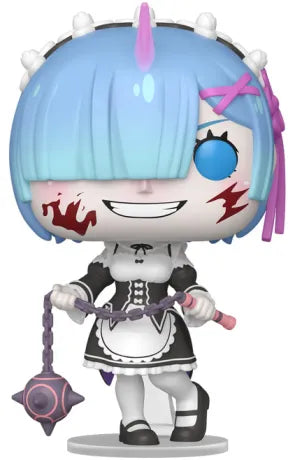 Funko Pop! Re:Zero â Rem Version Chase (N°2113). Figurine en mode combat avec masse Ă pointes.