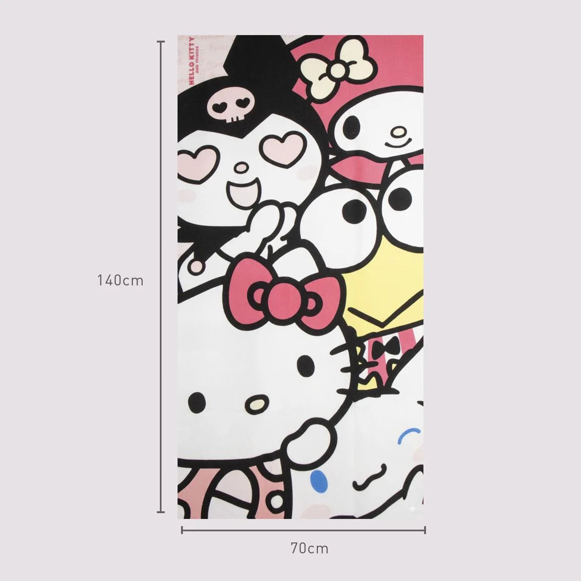 🏖️🎀 Serviette de Plage Hello Kitty & Friends – 70x140 cm – Kawaii 🌸🏖️