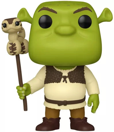 Funko Pop! Shrek â Shrek (N°1594). Figurine de Shrek tenant le serpent-balloon de la scĂšne culte du premier film. Version fidĂšle au design DreamWorks.