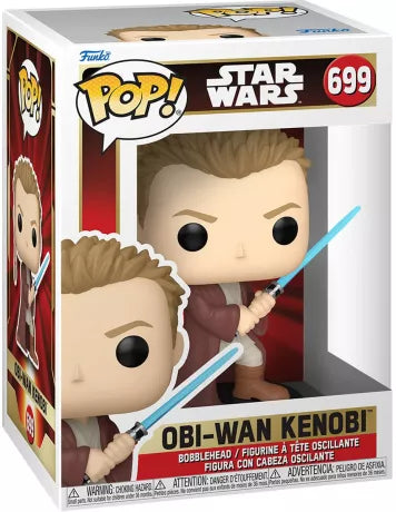⚔️🌌 Funko Pop! Star Wars N°699 – Obi-Wan Kenobi (Obi-Wan Kenobi) – Star Wars: Episode I – The Phantom Menace (La Menace Fantôme) 🌌⚔️