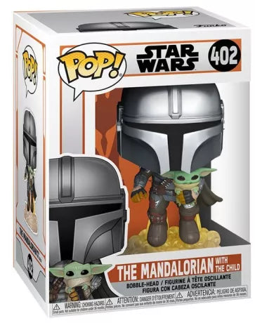 🚀🛡️ Funko Pop! Star Wars N°402 – The Mandalorian with The Child Flying (Le Mandalorien avec l’Enfant en vol) – The Mandalorian 🚀🛡️