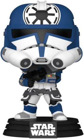 Funko Pop! Star Wars â ARC Trooper Jesse (Chase) â N°807. Version rare avec casque intĂ©gral, armure dĂ©taillĂ©e de la 501á”. Une piĂšce emblĂ©matique pour les fans de The Clone Wars.
