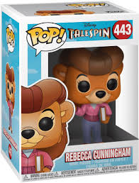 "Funko Pop! Disney – Rebecca Cunningham (443) – Talespin. Figurine représentant Rebecca Cunningham avec son look classique, tenant un livre et arborant son sourire accueillant. Un must-have pour les fans de la série animée Talespin !"