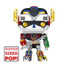 "Funko Pop! Television – Voltron (1497) – Voltron: Defender of the Universe. Figurine représentant Voltron dans son design emblématique, composé des cinq lions robotiques colorés. Un incontournable pour les fans de la série culte et les collectionneurs de Funko Pop! Télévision !"
