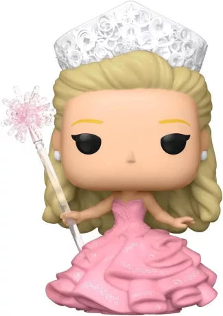 Funko Pop! Wicked â Glinda en robe Ă bulles (N°1697). Figurine avec robe rose, couronne et baguette magique.