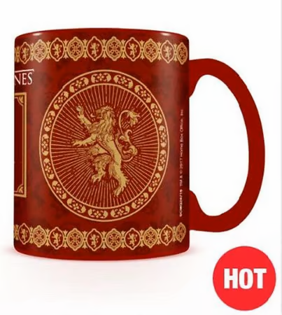 🟥 Mug thermoréactif – Maison Lannister – Game of Thrones 🦁🔥