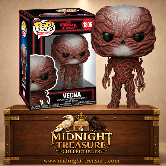 Funko Pop! Television N°1806 Vecna 2.0 de Stranger Things avec corps organique rouge sombre et visage recouvert de lianes.
