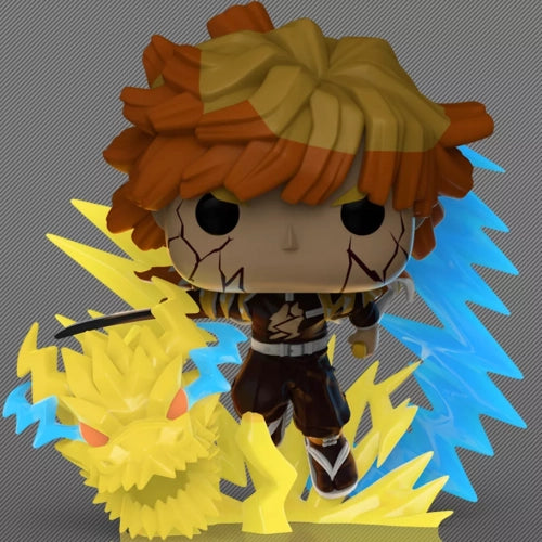 ⚡✨ Funko Pop! Premium Animation N°2502 – Zenitsu Agatsuma [Chase] – Glow in the Dark (Brille dans le noir) – Demon Slayer: Kimetsu no Yaiba ✨⚡
