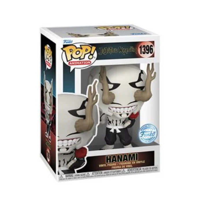 Funko Pop! Jujutsu Kaisen – Hanami (N°1396). Figurine du fléau Hanami avec masque végétal et détails inspirés de ses combats.