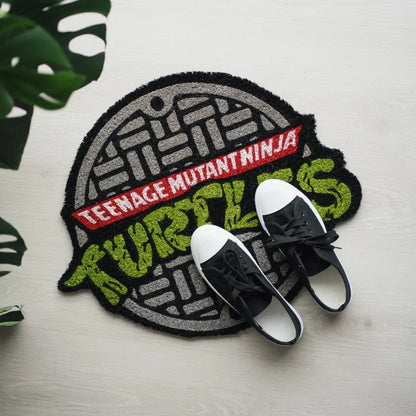 🐢🍕 Paillasson Rond – Les Tortues Ninja (Teenage Mutant Ninja Turtles) 🥷🟢