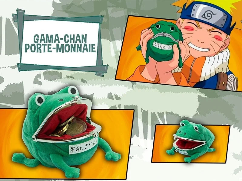 🐸💰 Naruto Shippuden – Porte-monnaie réplique Gama-chan 💰🐸