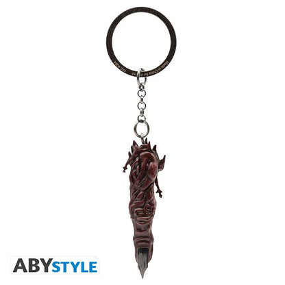 Porte-clés Jujutsu Kaisen 3D représentant un doigt de Sukuna, 6 cm, licence officielle ABYstyle. Accessoire détaillé inspiré des reliques maudites de l’anime.
