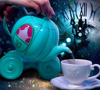 👑✨ Disney – Carrosse de Cendrillon – Théière en céramique 850 ml ✨👑