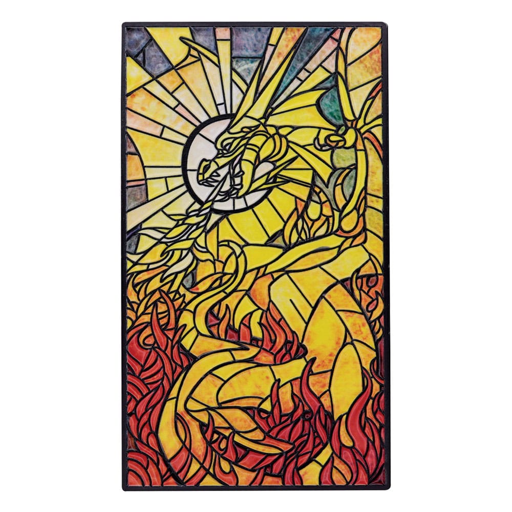 Lingot collector Akatosh – The Elder Scrolls IV: Oblivion, édition limitée à 5000 exemplaires. Métal plaqué nickel noir avec illustration vitrail et présentoir inclus.