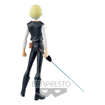 Figurine Star Wars Visions – The Twins "Karre" – 18 cm – Banpresto. Karre en tenue sombre avec sabre laser, design fidèle à l’animé. Une figurine unique et détaillée pour les fans de Star Wars.