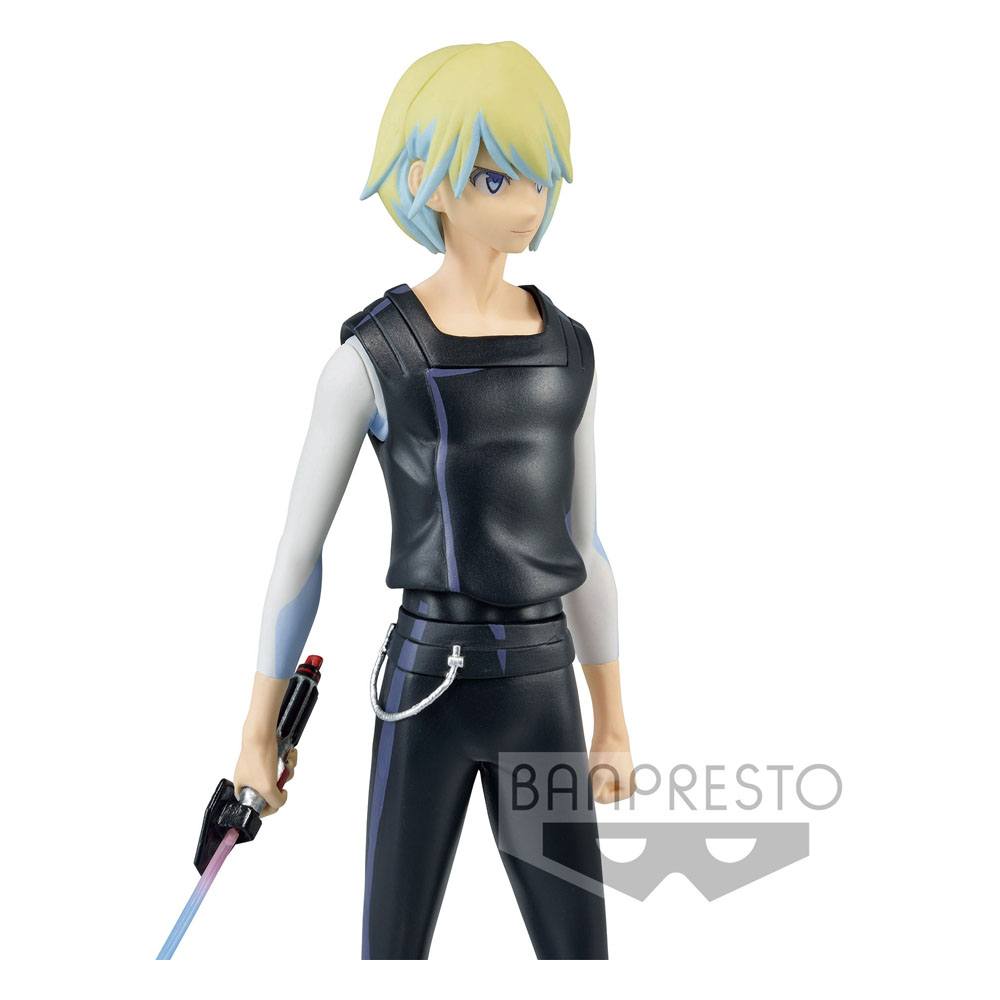 Figurine Star Wars Visions – The Twins "Karre" – 18 cm – Banpresto. Karre en tenue sombre avec sabre laser, design fidèle à l’animé. Une figurine unique et détaillée pour les fans de Star Wars.