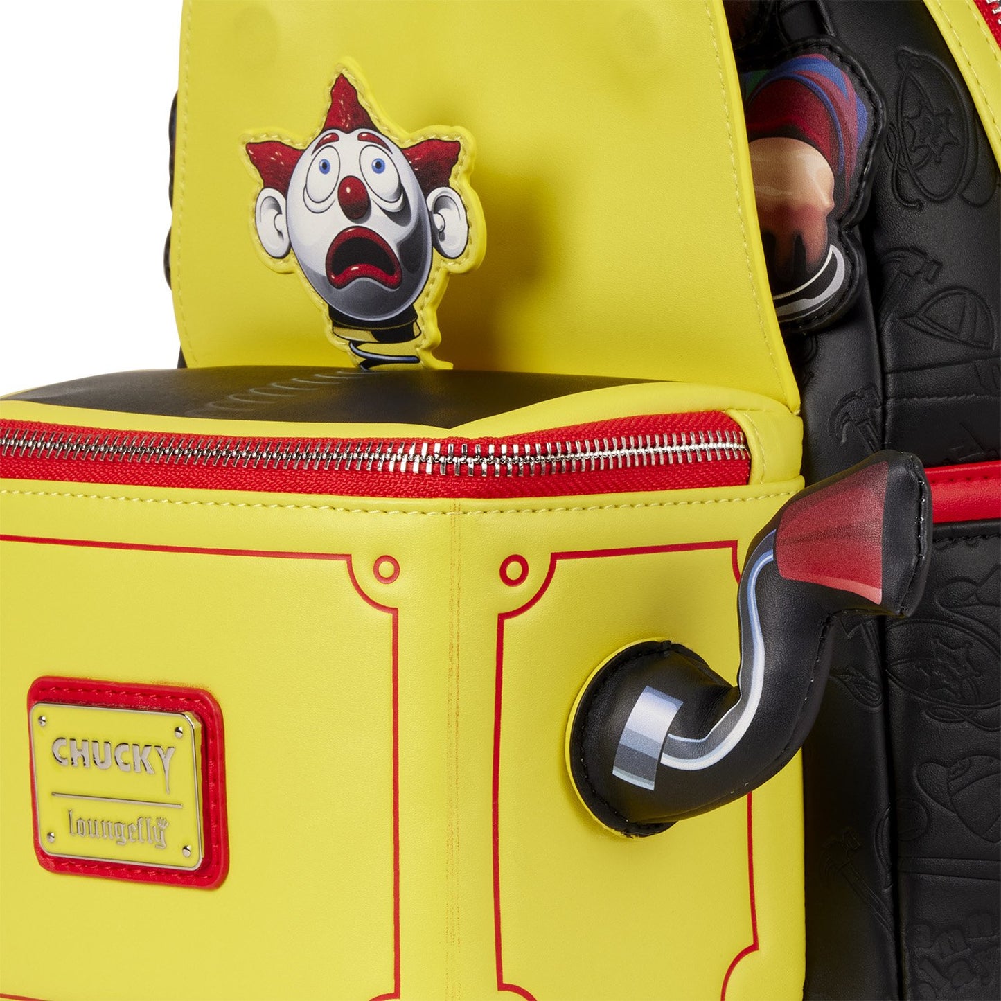 🔪🎒 Mini Sac à Dos Loungefly – Chucky – Jack In The Box – 22,8 x 26,6 x 11,4 cm 🩸🤡