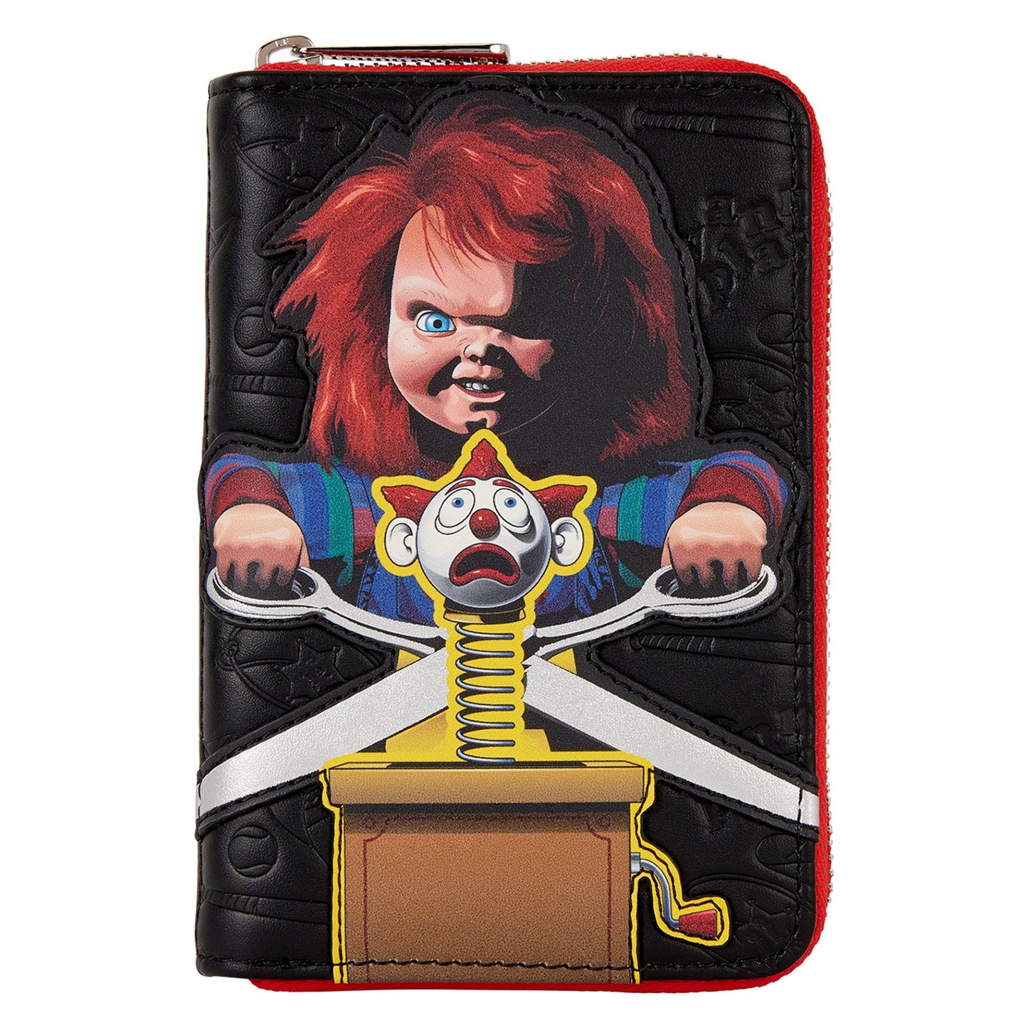 🔪🧸 Portefeuille Loungefly – Chucky Jack In The Box (Zip) 🧸🔪 15 x 10 x 2,5 cm