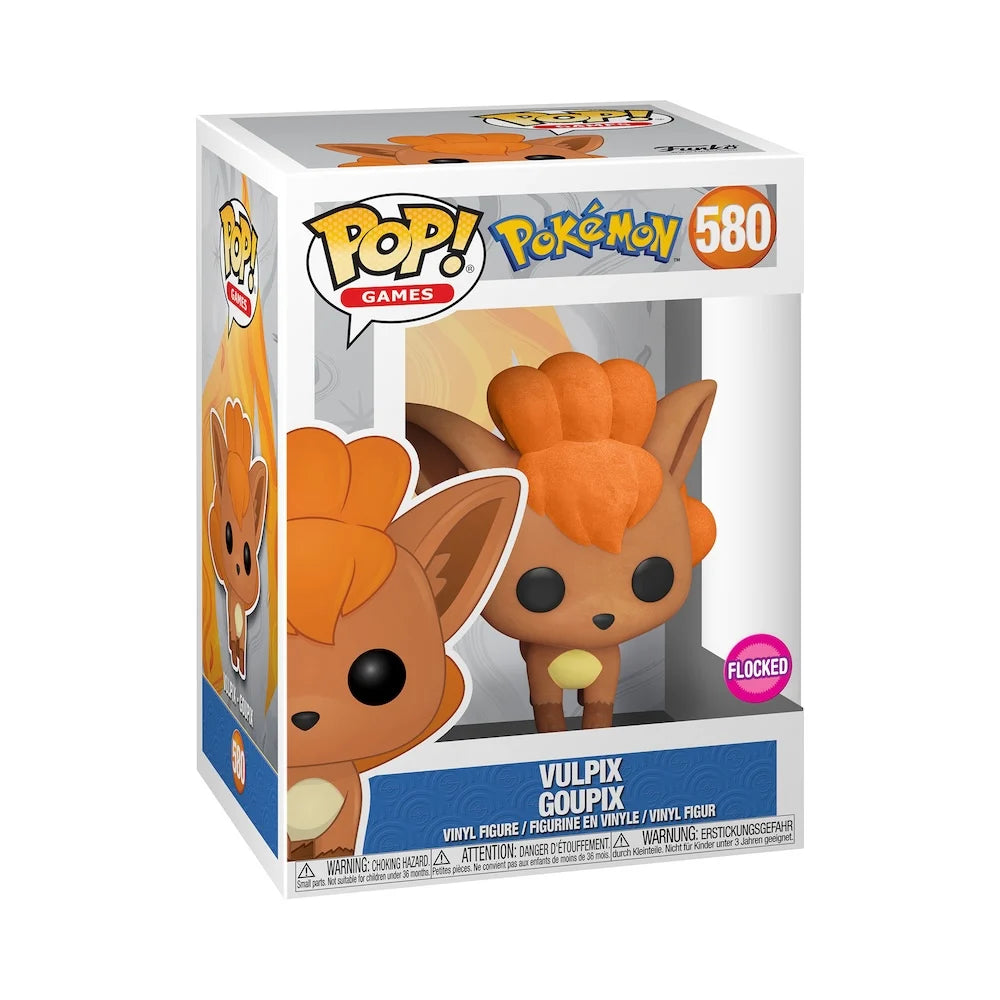 🦊🔥 Funko Pop! Games N°580 – Vulpix (Goupix) – Pokémon – Flocked 🔥🦊