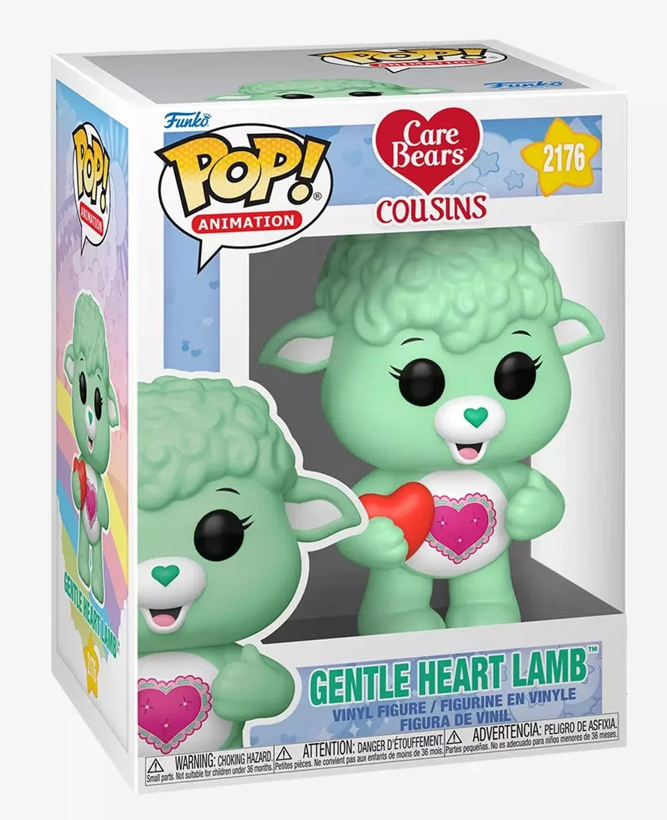 🐑💚 Funko Pop! Animation N°2176 – Gentle Heart Lamb (Agneau Cœur Tendre) – Care Bears Cousins 💚🐑