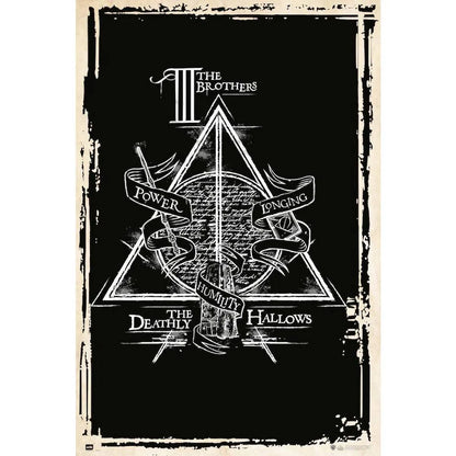 🗞️🪄 Harry Potter – Deadly Hallows Symbol – Poster 61 x 91,5 cm ⚡🖤