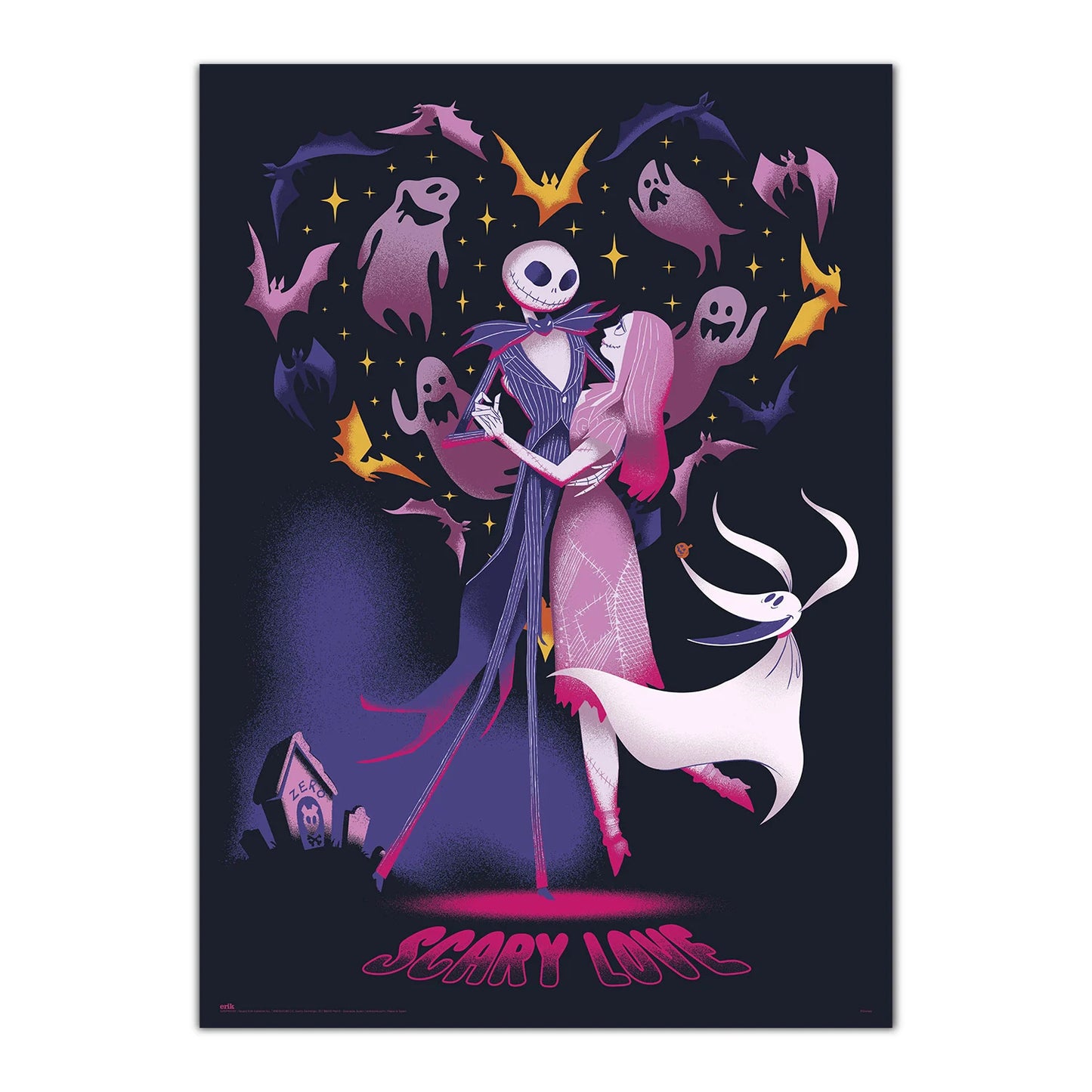 🎃✨ L’Étrange Noël de Mr Jack – Poster phosphorescent 50 x 70 cm ✨🎃