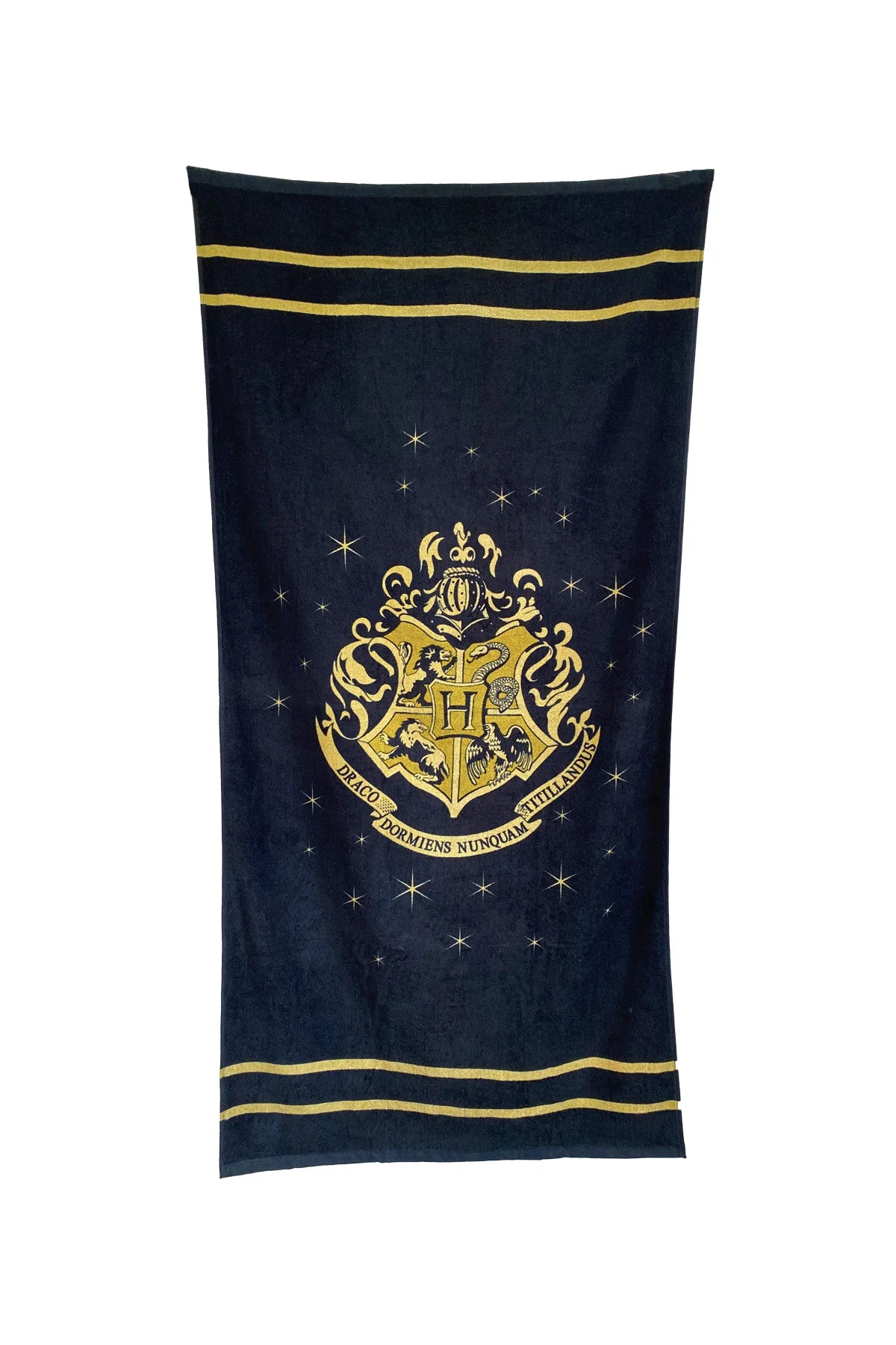 🪄🖤 Serviette de Bain Hogwarts – Gold Crest – 75 x 150 cm – Harry Potter 🏰✨