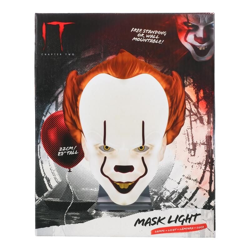 💀🎈 Lampe Pennywise – IT – Masque Lumineux 22 cm 🎈💀