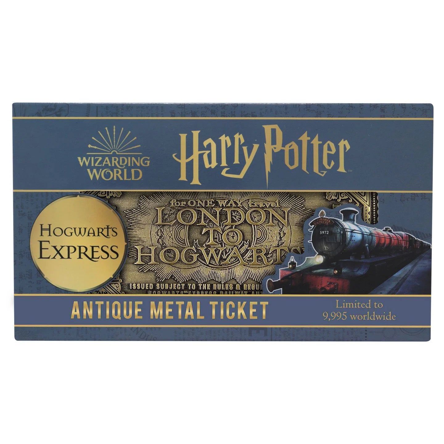 🧙‍♂️🚂 Ticket Poudlard Express – Réplique Métal Antique – Harry Potter (Édition Limitée) 🚂🧙‍♂️