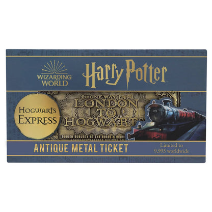 🧙‍♂️🚂 Ticket Poudlard Express – Réplique Métal Antique – Harry Potter (Édition Limitée) 🚂🧙‍♂️