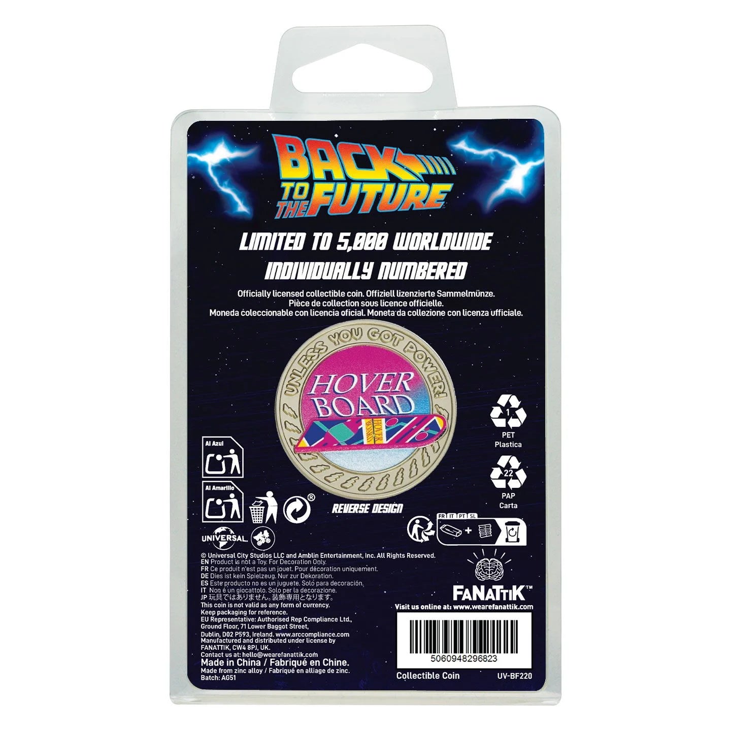 🟦 Pièce Collector Métal – Hoverboard – Retour vers le Futur 🛹⚡