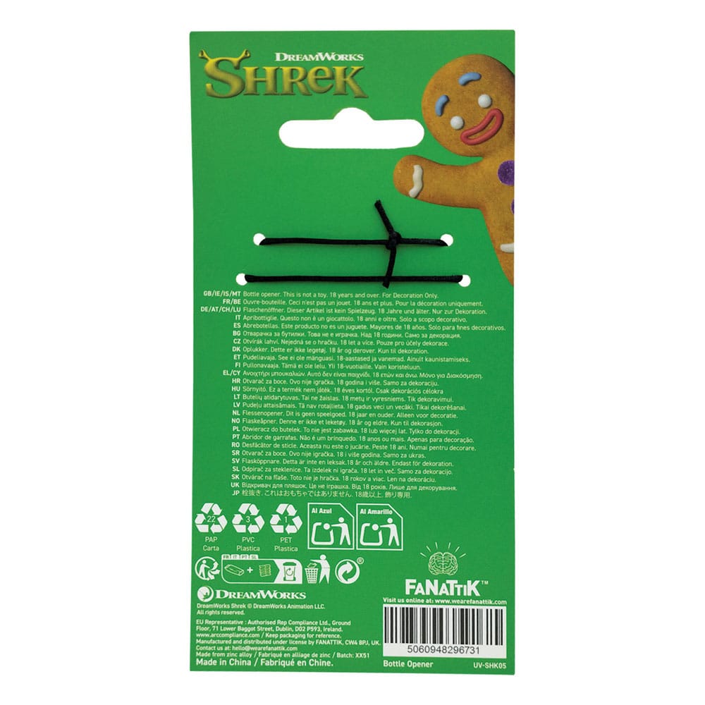 🟢🍺 Shrek – Décapsuleur Magnétique – Métal 72 x 70 mm 🍺🟢