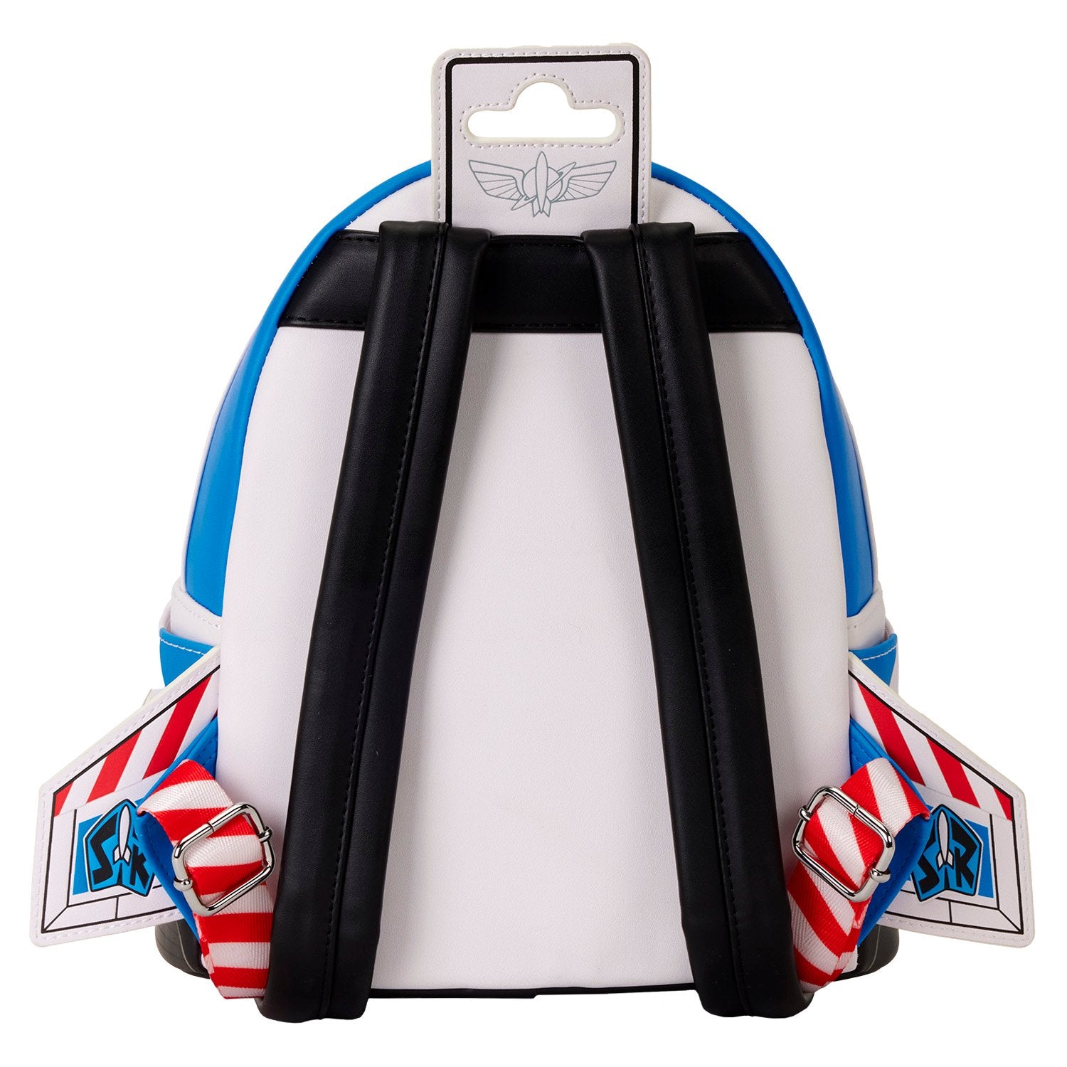 Mini sac à dos Loungefly – Toy Story 30ème Anniversaire – Buzz L’Éclair Rocket Packaging – 23 x 27 x 12 cm. Inspiré de l’emballage fusée iconique du film, avec détails phosphorescents et doublure Toy Story.
