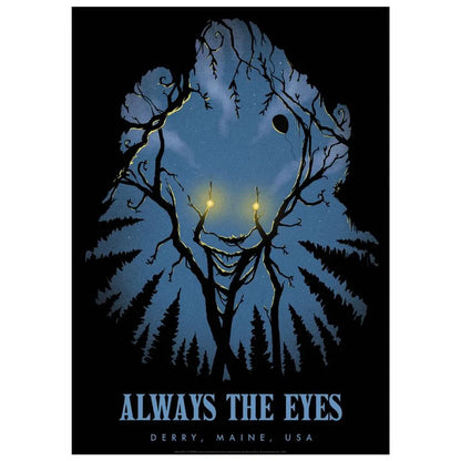 🎈🌲 Art Print “Always The Eyes” – Bienvenue à Derry – Édition Limitée 👁️🖤