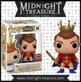 "Funko Pop! Freddy Funko as King Randor – Édition limitée Funtastic Voyage 2024, 2000 PCS Exclusive Edition. Figurine en vinyle représentant Freddy Funko sous les traits du roi Randor, avec une armure rouge et or, une cape et une couronne dorée. Un must-have pour les collectionneurs de Funko et de Masters of the Universe."