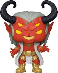 Funko Pop! Trigon (473) – Édition limitée San Diego Comic-Con 2023 de l’univers Justice League. Figurine en vinyle représentant Trigon avec sa peau rouge, ses cornes noires et son armure dorée. Un incontournable pour les fans de DC Comics et les collectionneurs."