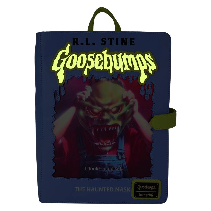 🎃📚 Lot Loungefly – Goosebumps / Chair de Poule – Portefeuille + Sac à Main + Mini Sac à Dos – Édition Collector Glow in the Dark 👻👜🎒