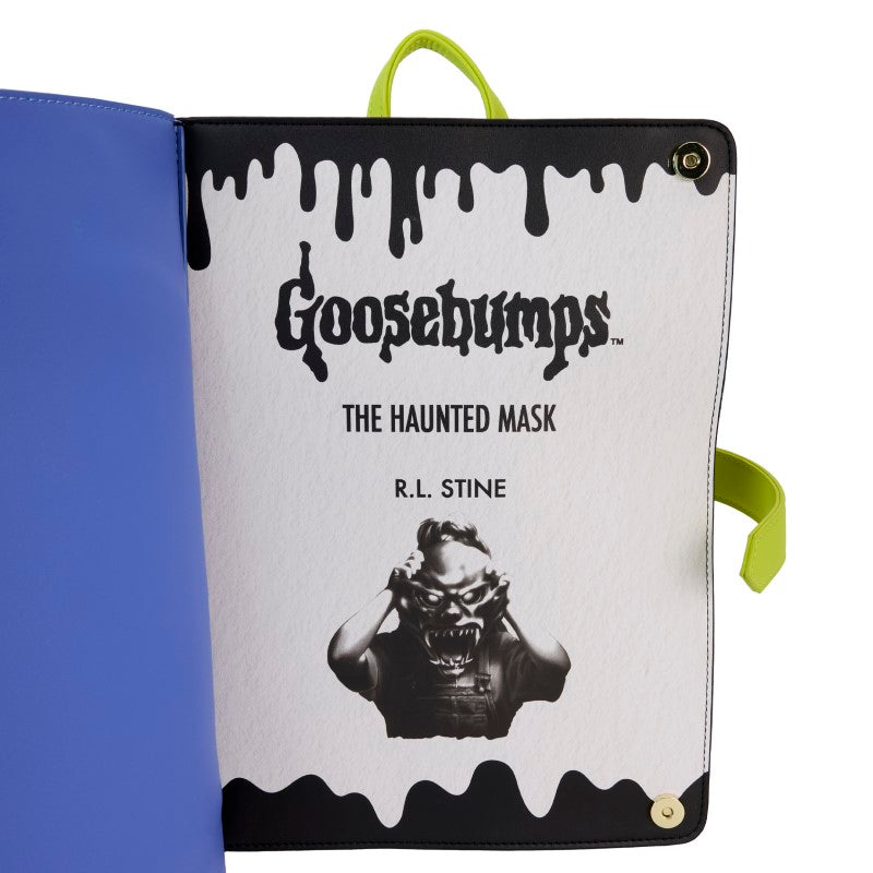 🎃📚 Lot Loungefly – Goosebumps / Chair de Poule – Portefeuille + Sac à Main + Mini Sac à Dos – Édition Collector Glow in the Dark 👻👜🎒