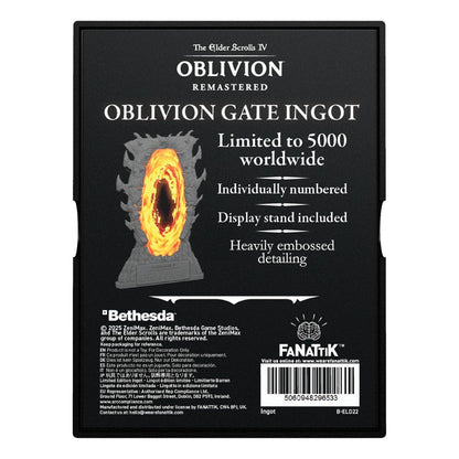 🔥🌀 THE ELDER SCROLLS IV: OBLIVION REMASTERED – Porte d'Oblivion – Lingot Édition Limitée (5 000 ex.) 🌀🔥