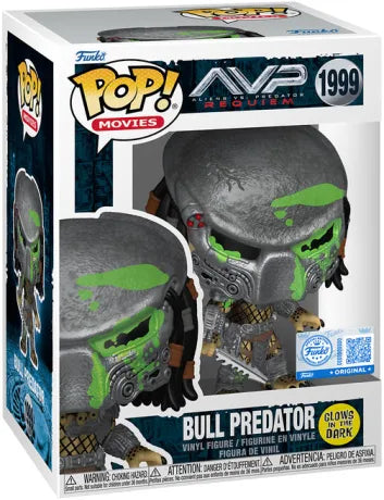 🟢👽 Funko Pop! Movies N°1999 – Bull Predator (Glow in the Dark / Brille dans le noir) – AVP: Requiem 👽