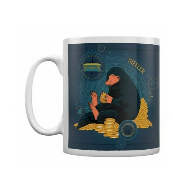 Mug Niffleur - Les Animaux Fantastiques : Les Crimes de Grindelwald. Modèle en céramique de 315 ml, compatible lave-vaisselle et micro-ondes. Parfait pour les fans du Monde Magique de J.K. Rowling