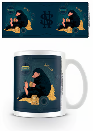 Mug Niffleur - Les Animaux Fantastiques : Les Crimes de Grindelwald. Modèle en céramique de 315 ml, compatible lave-vaisselle et micro-ondes. Parfait pour les fans du Monde Magique de J.K. Rowling