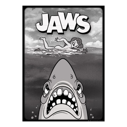 Affiche Les Dents de la Mer – Jaws – Cartoon Style – Art Print Édition Limitée A3. Version stylisée de l’affiche culte, numérotée à 995 exemplaires.