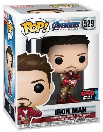 ❤️⚡ Funko Pop! Marvel N°529 – Iron Man – Avengers: Endgame (Avengers : Endgame) - Sticker Fall Convention / New York Comic Con 2019⚡❤️