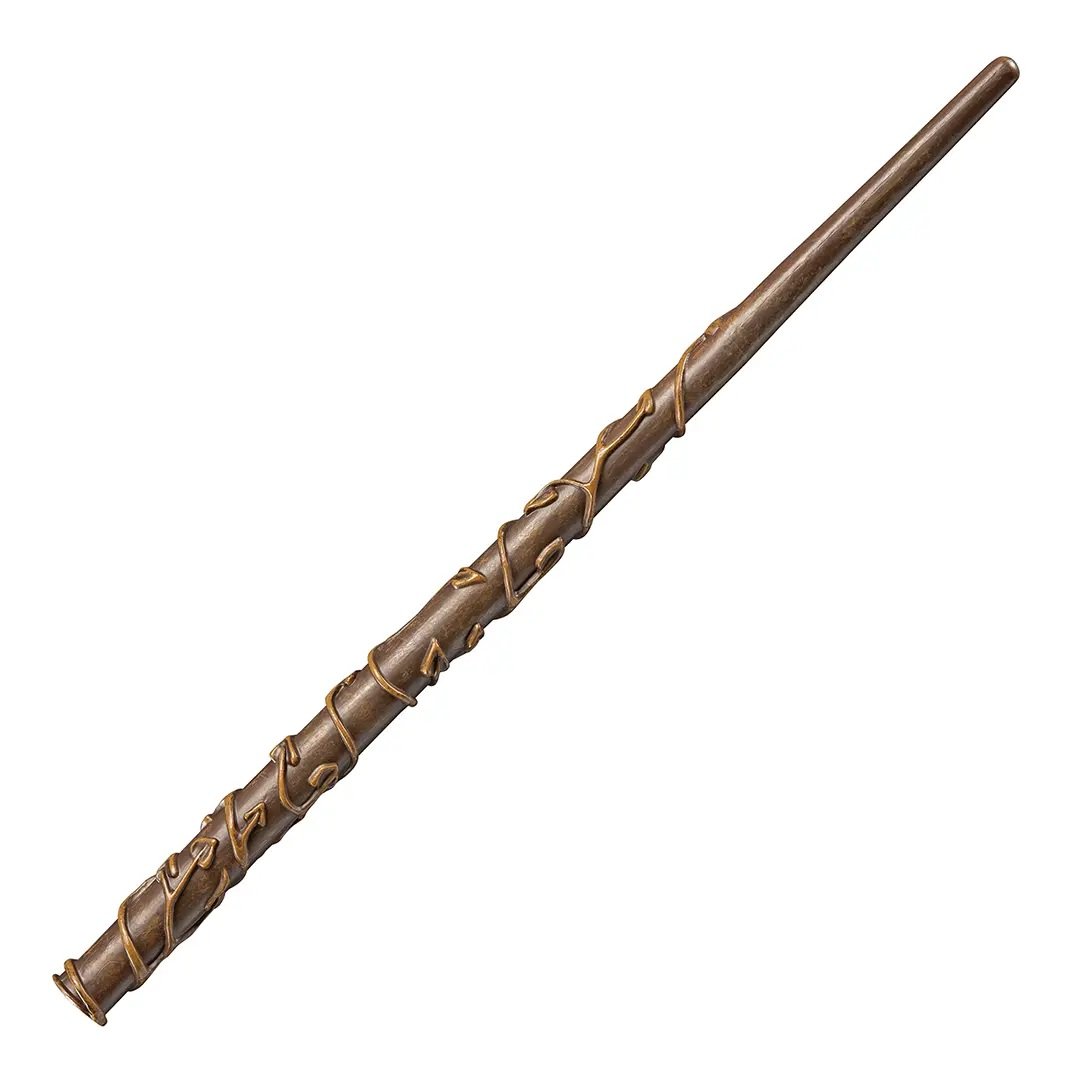 Baguette Harry Potter – Hermione Granger – 30 cm – Officielle. Réplique en PVC fidèle au design original avec motifs en lianes, présentée en boîte vitrine. Un incontournable pour les fans de Harry Potter.